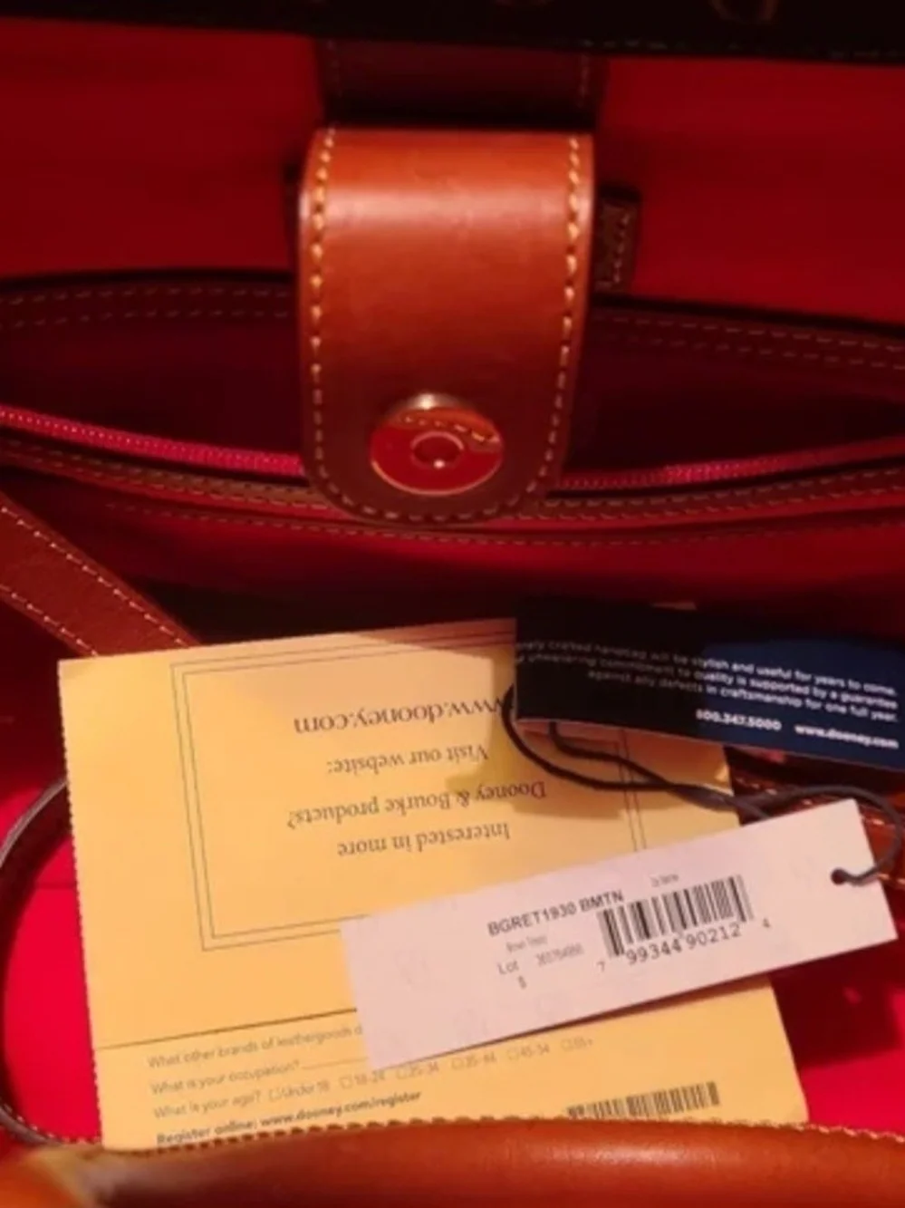 Dooney & Bourke Brown Monogram Briefcase - Brown/Gold